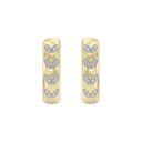 1/4 Carat Lab-Grown Diamond Leaf Vine Dome Hoop Earrings
