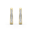 1/4 Carat Lab-Grown Diamond Classic Offset Oval Hoop Earrings