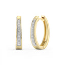 1/4 Carat Lab-Grown Diamond Classic Offset Oval Hoop Earrings