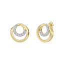 1/4 Carat Lab-Grown Diamond Double Circle Swirl Stud Earrings