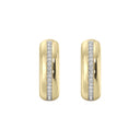 1/4 Carat Lab-Grown Diamond Domed Huggie Hoop Earrings in Gold Plated Brass