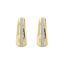 1/4 Carat Lab-Grown Diamond Modern Domed Oval Hoop Earrings