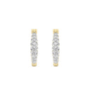 1/4 Carat Lab-Grown Diamond Graduated Scalloped Hoop Earrings