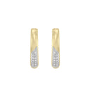 1/6 Carat Lab-Grown Diamond Split Design Pavé Hoop Earrings