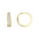 1/4 Carat Lab-Grown Diamond Wavy Three-Row Hoop Earrings