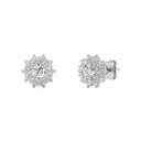 1 Carat Lab-Grown Diamond Snowflake Cluster Stud Earrings