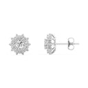 1 Carat Lab-Grown Diamond Snowflake Cluster Stud Earrings