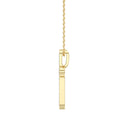 1/4 Carat Lab-Grown Diamond Polished Framed Cross Pendant in Brass