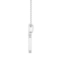1/4 Carat Lab-Grown Diamond Polished Framed Cross Pendant in Brass