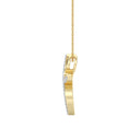 1/6 Carat Lab-Grown Diamond Flowing Petal Cross Pendant