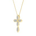 1/4 Carat Lab-Grown Diamond Marquise Petal Cross Pendant