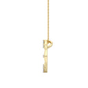 1/10 Carat Lab-Grown Diamond Faceted Eternity Circle Pendant in Gold Plated Brass