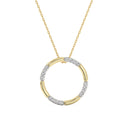 1/10 Carat Lab-Grown Diamond Eternity Circle Pendant in Gold Plated Brass