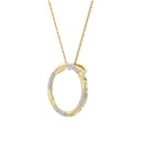1/10 Carat Lab-Grown Diamond Eternity Circle Pendant in Gold Plated Brass