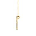 1/10 Carat Lab-Grown Diamond Eternity Circle Pendant in Gold Plated Brass