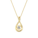 1/10 Carat Lab-Grown Diamond Infinity Spiral Drop Pendant in Gold Plated Brass