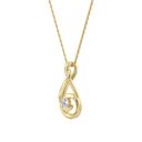 1/10 Carat Lab-Grown Diamond Infinity Spiral Drop Pendant in Gold Plated Brass