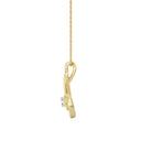 1/10 Carat Lab-Grown Diamond Infinity Spiral Drop Pendant in Gold Plated Brass