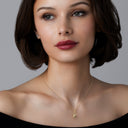1/10 Carat Lab-Grown Diamond Infinity Spiral Drop Pendant in Gold Plated Brass