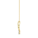 1/10 Carat Lab-Grown Diamond Crossover Ribbon Pendant in Gold Plated Brass