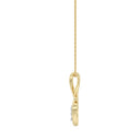 1/10 Carat Lab-Grown Diamond Tied with Love Heart Pendant in Gold Plated Brass