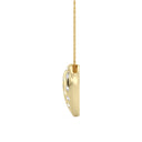 3/8 Carat Lab-Grown Diamond Sprinkled Puffy Heart Pendant in Gold Plated Brass