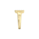 1/2 Carat Lab-Grown Diamond Square Pavé Signet Ring