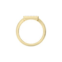 1/2 Carat Lab-Grown Diamond Square Pavé Signet Ring