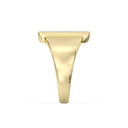 1/2 Carat Lab-Grown Diamond Vertical Rectangle Pavé Signet Ring