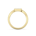 1/2 Carat Lab-Grown Diamond Vertical Rectangle Pavé Signet Ring