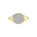 1/2 Carat Lab-Grown Diamond Round Pavé Signet Ring