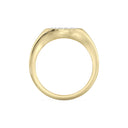 1/2 Carat Lab-Grown Diamond Oval Pavé Signet Ring