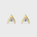 Itsy Bitsy 1/4 Carat Lab-Grown Diamond Chevron Stud Earrings