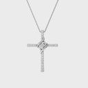 Itsy Bitsy 1/4 Carat Infinity Cross Pendant Necklace