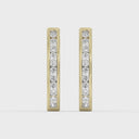 1 Carat Lab-Grown Diamond Channel-Set Oval Hoop Earrings