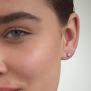 1/4 Carat Lab-Grown Diamond Round-Shaped Solitaire Studs Set in an Illusion Plate