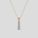 Itsy Bitsy 1/4 Carat Three-Stone Vertical Lab-Grown Diamond Pendant