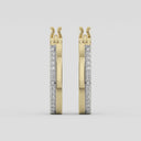 Itsy Bitsy 1/4 Carat Oval Pavé Lab-Grown Diamond Hoop Earrings