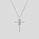 1/4 Carat Intertwined Lab-Grown Diamond Cross Pendant