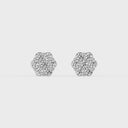 1 Carat Lab-Grown Diamond Seven-Stone Flower Stud Earrings