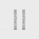 Channel-Set Cubic Zirconia Oval Hoop Earrings in Brass