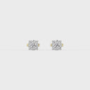 1/4 Carat Lab-Grown Diamond Round-Shaped Solitaire Studs Set in an Illusion Plate