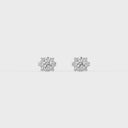 1/4 Carat Lab-Grown Diamond Round-Shaped Solitaire Studs Set in an Illusion Plate