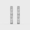 1 Carat Lab-Grown Diamond Channel-Set Oval Hoop Earrings