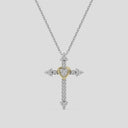 Itsy Bitsy 1/4 Carat Gothic Lab-Grown Diamond Cross Pendant