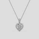 Itsy Bitsy 1/4 Carat Heart Halo Lab-Grown Diamond Pendant Necklace
