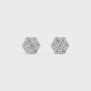 1 Carat Lab-Grown Diamond Seven-Stone Flower Stud Earrings