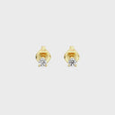 1/10 Carat Lab-Grown Diamond Round-Shaped Classic Solitaire Studs